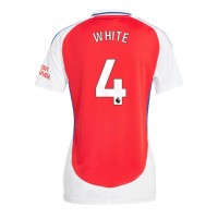 Camisa de Futebol Arsenal Ben White #4 Equipamento Principal Mulheres 2024-25 Manga Curta